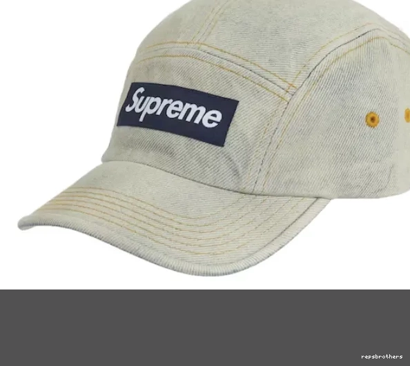 CAP SS23 Water Washed Hat Black Washed Water White CAMP DENIM Tannin Blue Camping 1015